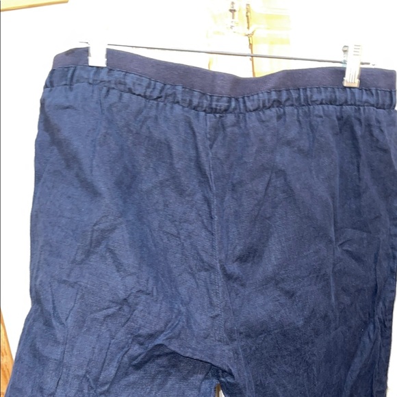 Women’s linen pants Navy Pants - Picture 4 of 8